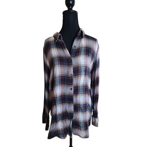 About A Girl Multicolor Plaid Shirt M